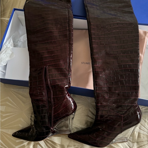 Stuart Weitzman Lucite 100 Wedge Boot - Picture 7 of 7